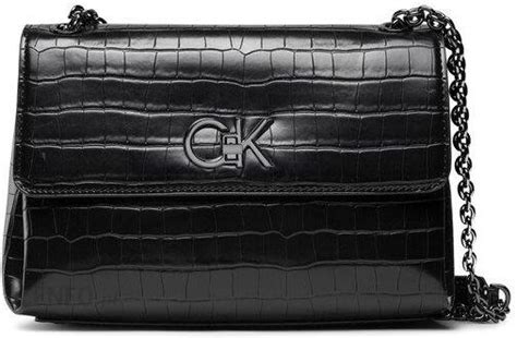 Calvin Klein Torebka Re Lock Ew Conv Xbody Croc Pu K K Czarny