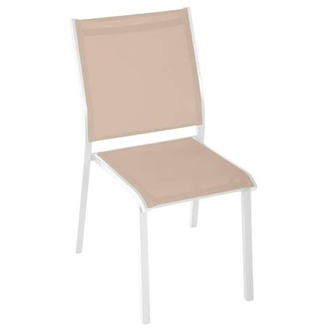 Chaise de jardin empilable Essentia Lin Blanc Hespéride Leroy Merlin