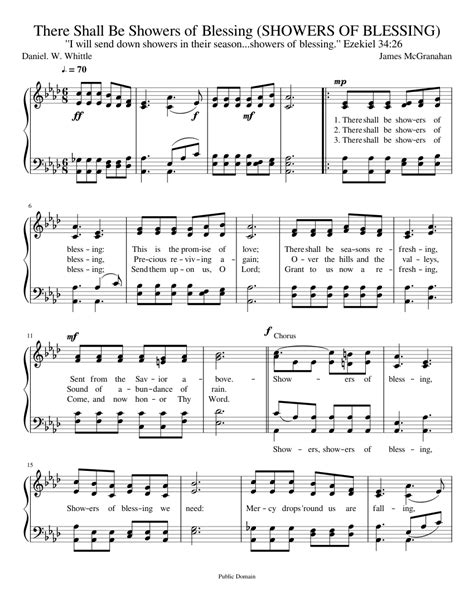 There Shall Be Showers Of Blessing Showers Of Blessing Sheet Music