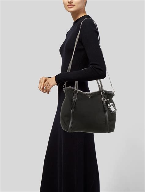 Prada Vintage Soft Calf Tote Black Totes Handbags Pra The