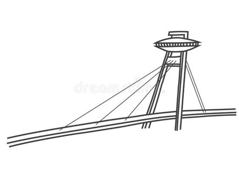 Cable Stayed Bridge Drawing Stock Illustrations 79 Cable Stayed