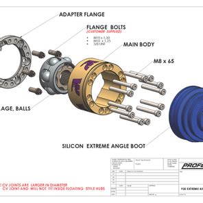 930 35 Degree Cv Joint Proformance Motorsport Mundaring