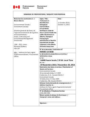 Fillable Online Demande De Propositions Request For Proposal