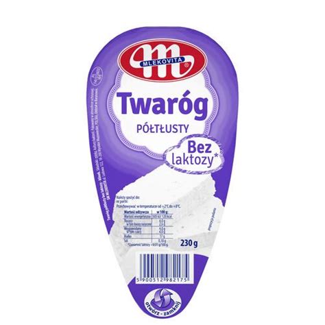 Twaróg półtłusty bez laktozy Produkty bez laktozy Produkty Mlekovita