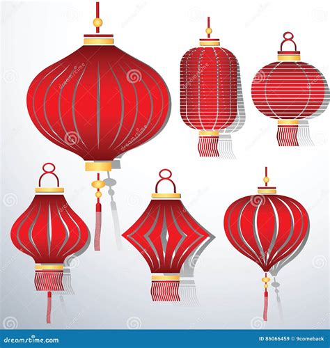 Chinese Lantern Stock Vector Illustration Of Icon Lamp 86066459