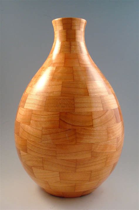 Segmented Cherry Wood Turned Vase By Texasturnings On Etsy