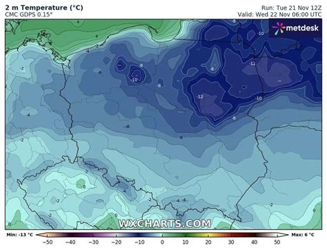 To będzie mroźna noc Temperatura spadnie do 13 stopni W tych