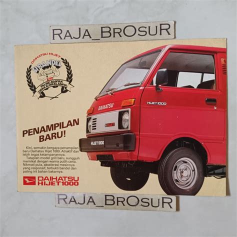 Jual Poster Brosur Katalog Flyer Jadul Lawas Daihatsu Hijet Hi Jet 1000