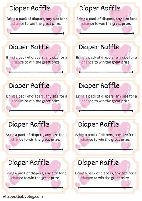 Free Printable Diaper Raffle Tickets For Your Perfect Baby Shower