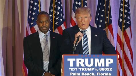 Ben Carson Donald Trump Not A Straight Down The Line Conservative