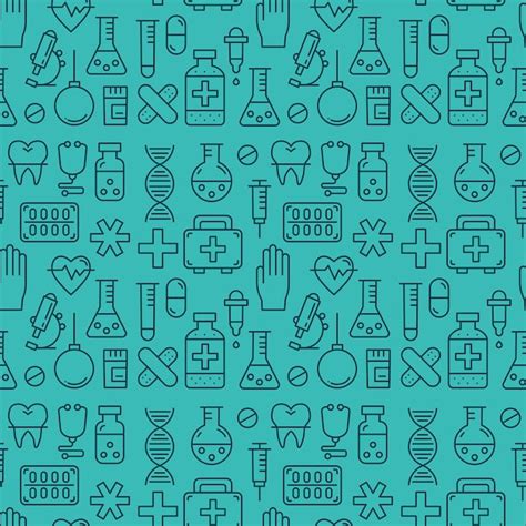 Premium Vector Medicine Vector Seamless Pattern With Medical