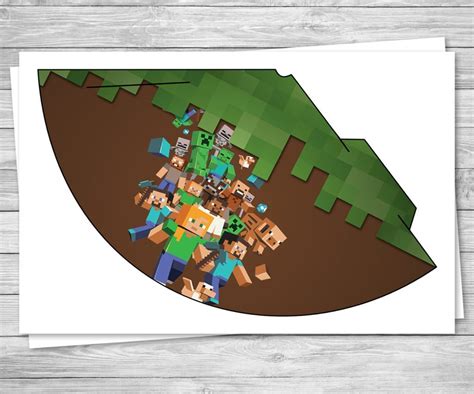 Printable Minecraft Party Hats Minecraft Birthday Party Supplies