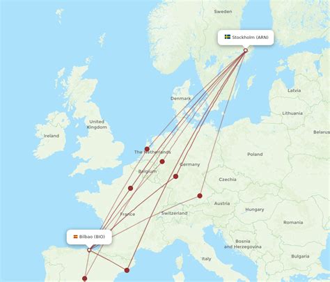 Flights From Bilbao To Stockholm Bio To Arn Flight Routes