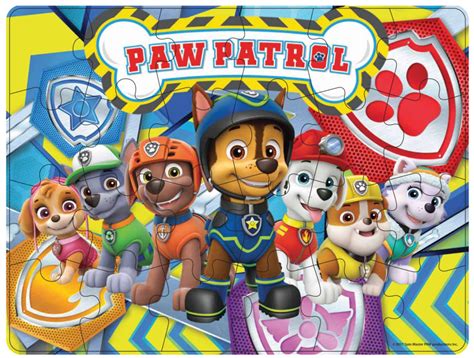 Psi Patrol Puzzle Drewniane 24 Elementy Puzzle Zuma Chase Marshall