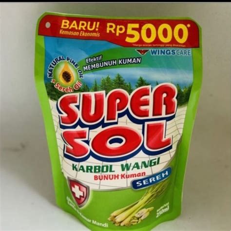 Jual Supersol Karbol Ml Super Sol Carbol Pouch Ml Shopee