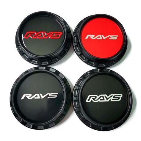 Style 4pcs 67mm Rays Car Sport Rim Wheel Cap Black Chrome High Style