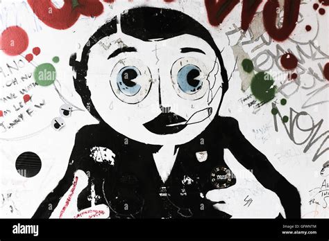Frank Sidebottom Artwork Northern Quarter Manchester Stock Photo Alamy