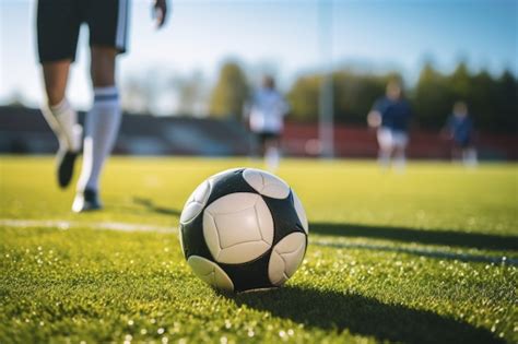 Vista Del Pallone Da Calcio Sul Campo Foto Gratis