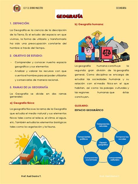 Introducción A La Geografía 1ero Ficha Teórica Pdf