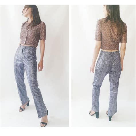 Snake Leather Pants Etsy