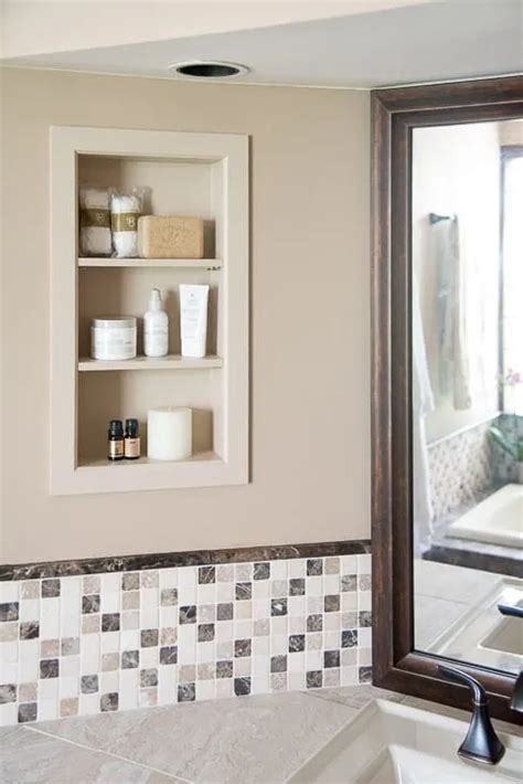 How To Build Recessed Bathroom Shelves The Handymans Daughter