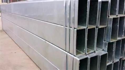 Hot Dip Galvanized Rectangular Hollow Section Gi Rectangular Tubular Steel Sizes En 10210 Ms