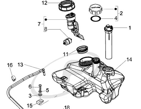 Fuel Pump For Vespa Lx125 Lx150 Scooter Street