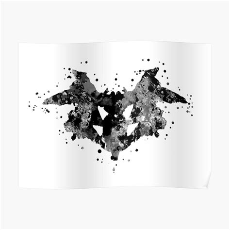 "Rorschach, watercolor Rorschach, card 1" Poster by Rosaliartbook ...