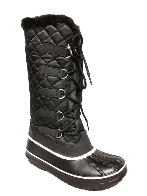 Ownshoe Aspen Waterproof Faux Fur Lace Up Nonslip Snow Boots Walmart