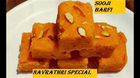 Suji Barfi Recipe Rava Barfi Recipe In Malayalam Navrathri Special