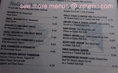 Menu at Capital Restaurant, Chambersburg