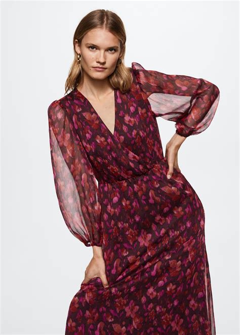 Flowy Flower Printed Dress Women Mango Usa