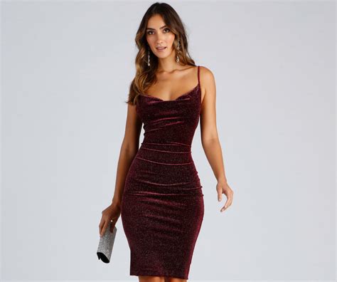 Radiate And Dazzle Glitter Velvet Dress & Windsor