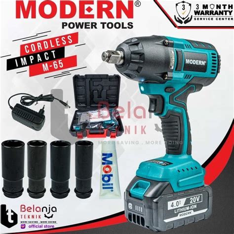 Jual Modern Cordless Impact Wrench M Pembuka Baut Baterai M M