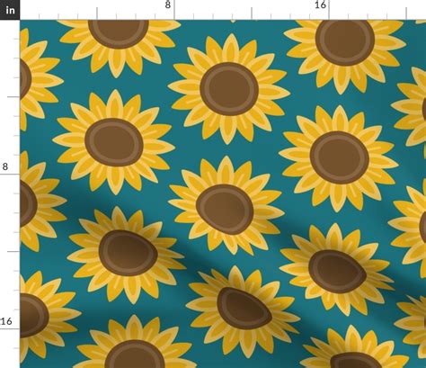 Sunflowers Fabric Spoonflower