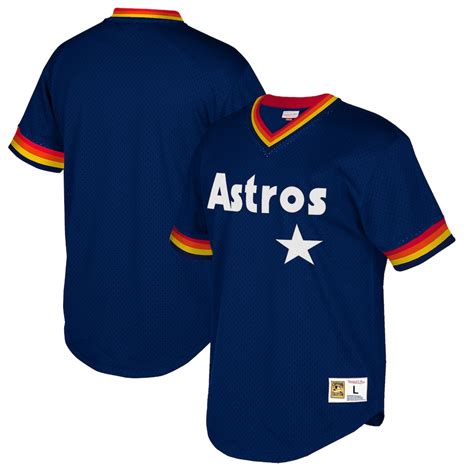 Mitchell And Ness Houston Astros Navy Cooperstown Collection Mesh