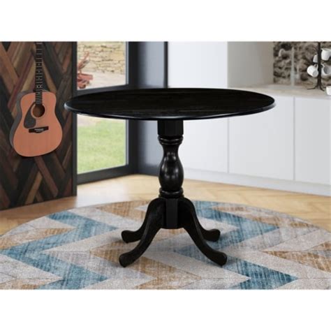 East West Furniture Dublin Wood Dining Table With Pedestal Legs In