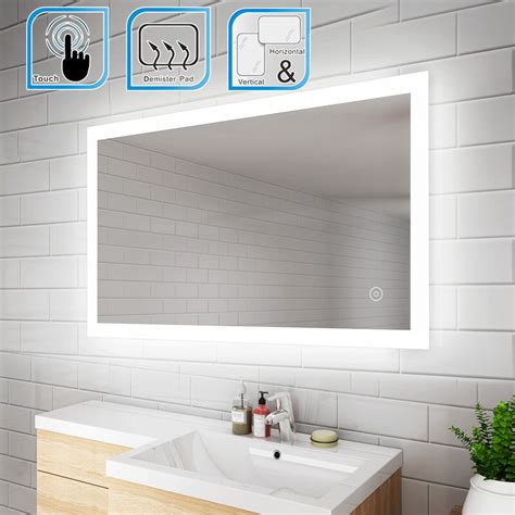 Elegant 1000 X 600 Mm Illuminated Led Bathroom Mirror Wall Mirror Bathroom Mirrors With Light