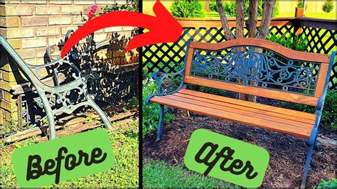 How To Restore A Cast Iron And Wood Garden Bench Youtube