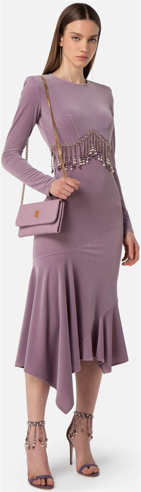 Elisabetta Franchi F W 23 Pretty Dresses Fashion Purple Fashion