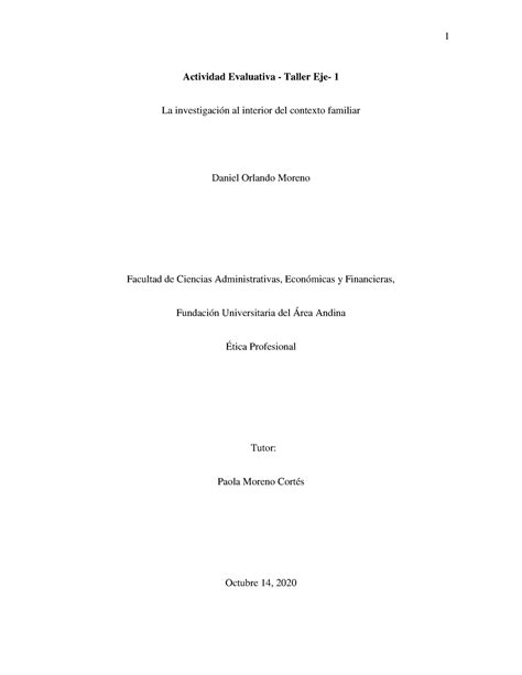 Actividad Evaluativa Eje Etica Profesional Actividad Evaluativa