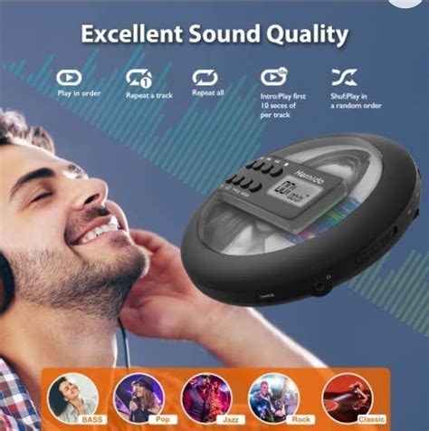 Rechargeable Portable Car Cd Player Hernido Discman Cd Player With Fm