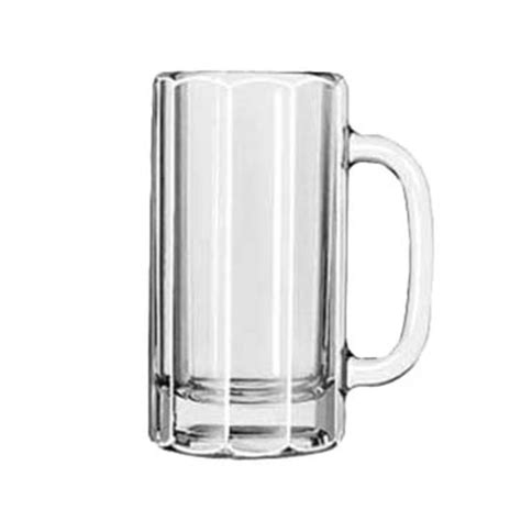 Libbey 12 Ounce Paneled Clear Glass Beer Mug 12 Per Case 5016