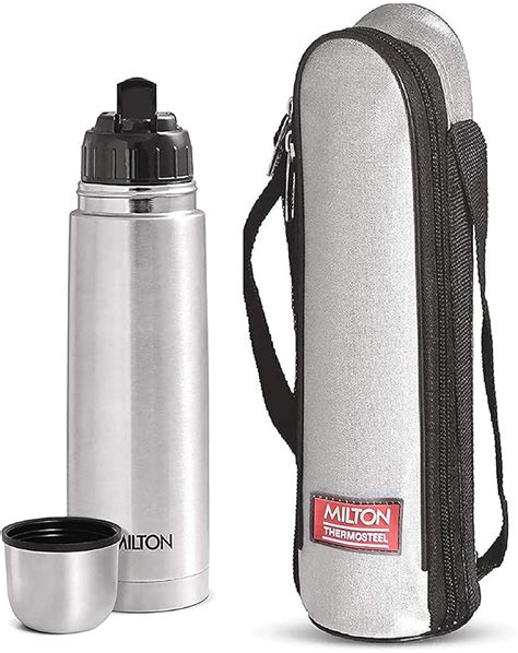 Milton Thermosteel Flip Lid Flask 1000 Milliliters Silver