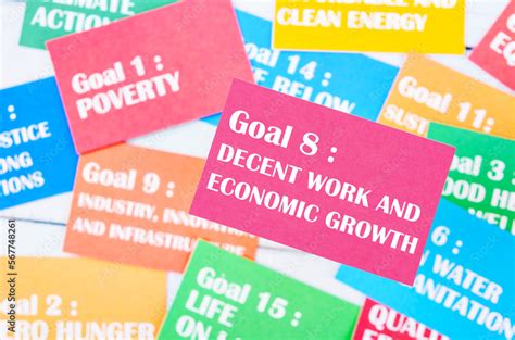 The Goal 8 Decent Work And Economic Growth The Sdgs 17 Development Goals Environment