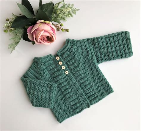 Crochet Pattern Baby Cardigan Newborn To Months Etsy