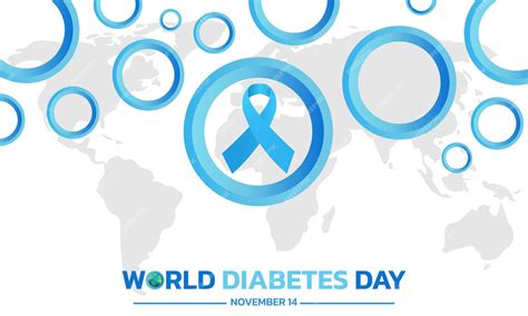 Premium Vector World Diabetes Day 14 November Awareness Month Of