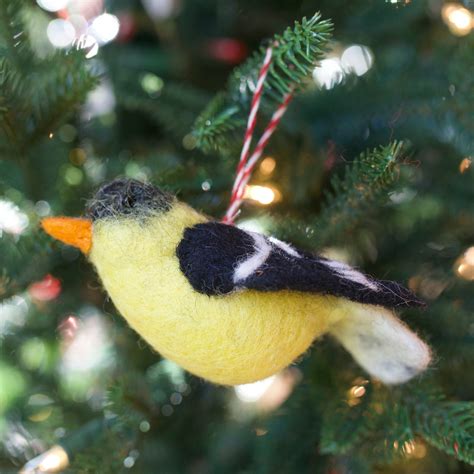 Felt Bird Christmas Ornament Set Collection Of 6 Fair Etsy