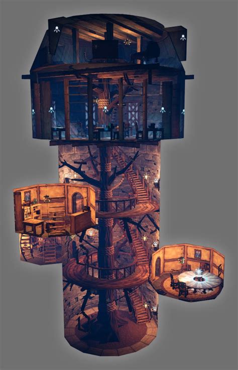 ArtStation - Wizard Tower, Vlado Žabjačan | Fantasy house, Wizard's ...