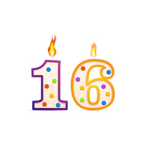 Premium Vector | Sixteen years anniversary, 16 number shaped birthday ...